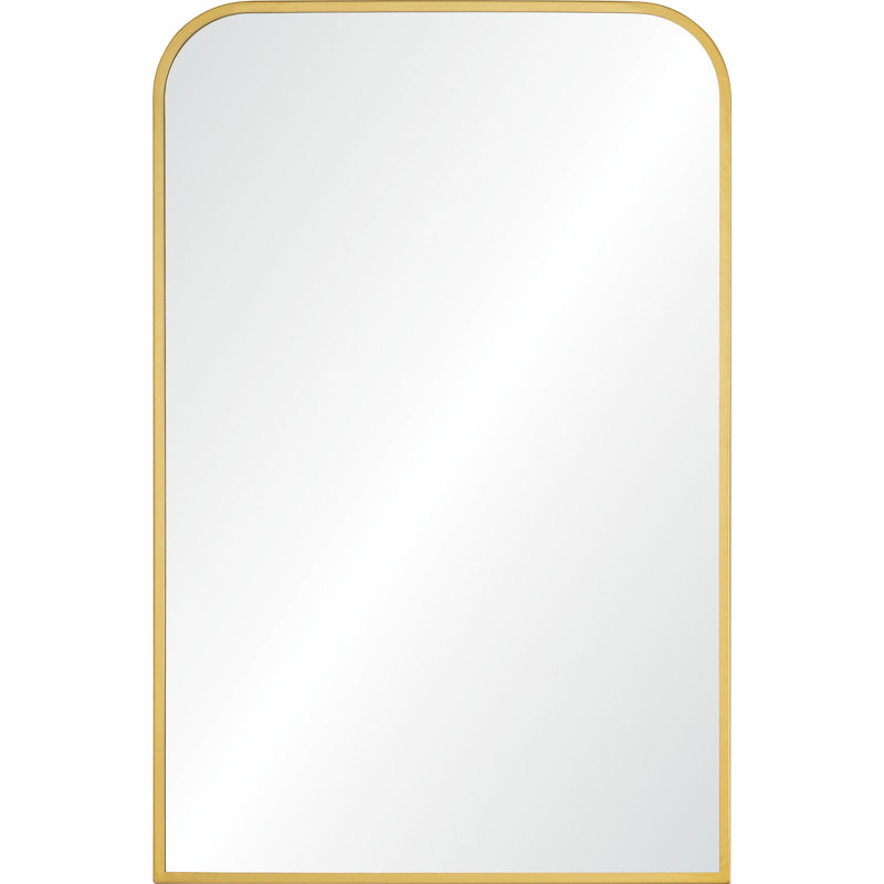 Metal Flat Wall Mirror, Gold