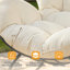 Chaise berçante d'extérieur surdimensionnée avec coussin épais et base en métal Carlos-801450247