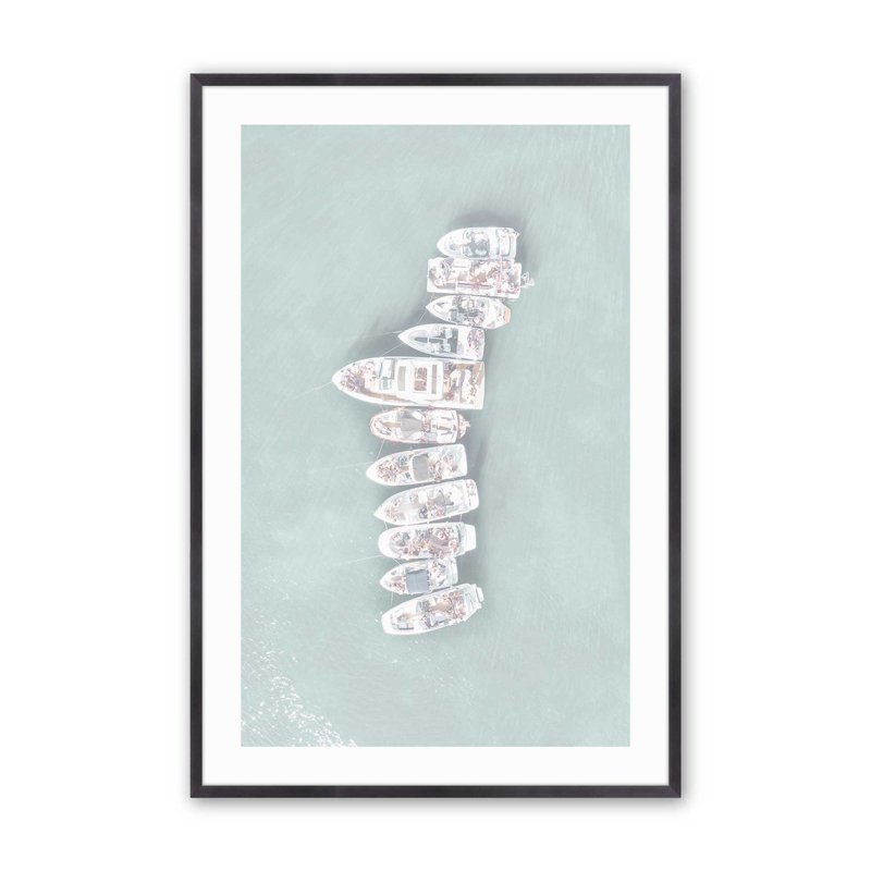 «Floating Tranquility Rolled Print», sans cadre, Cadre en zinc patiné, H 15,25 po x l 12,25 po x P 1,25 po