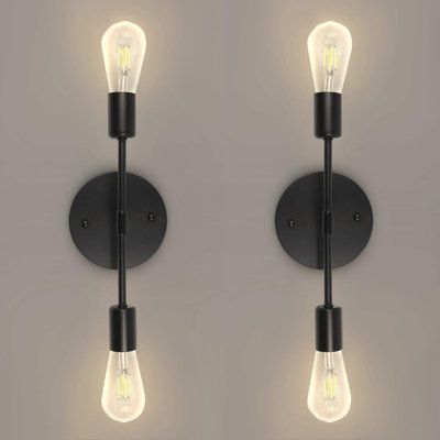 Modern Industrial Iron Armed Wall Sconce