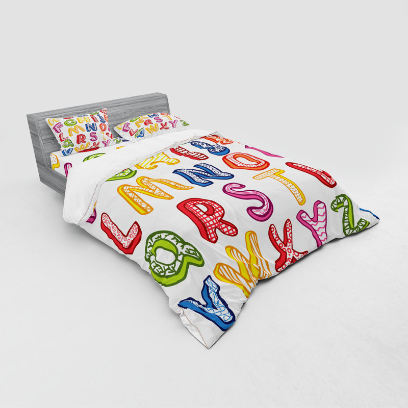 Ensemble de housse de couette éducatif, Housse de couette grand + 3 pièces supplémentair