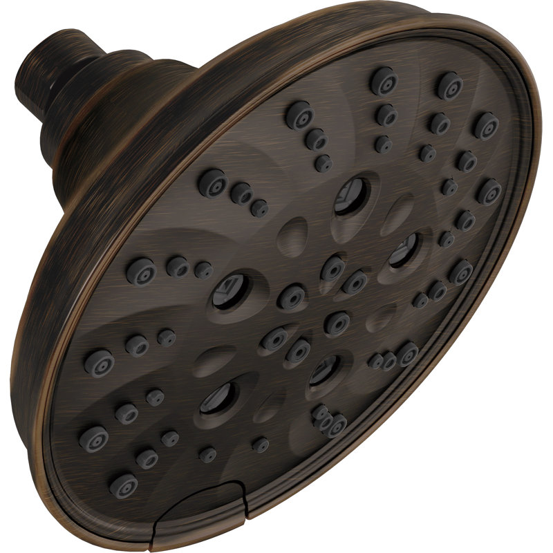 Pivotal Multi Function Fixed Shower Head, Rubbed Bronze