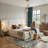 Modern Wide-Panel Upholstered Bed, King, White Velvet-324293340-324293338