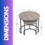 Aniyiah 2PC Round Nesting Tables Grey