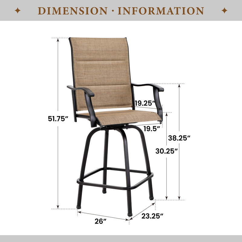 Tabouret de bar rembourré 29,9 po Alyne