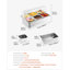 6 plateaux de présentation en acier inoxydable pour comptoir de service - distributeur de condiments de buffet avec couvercle transparent et accessoires