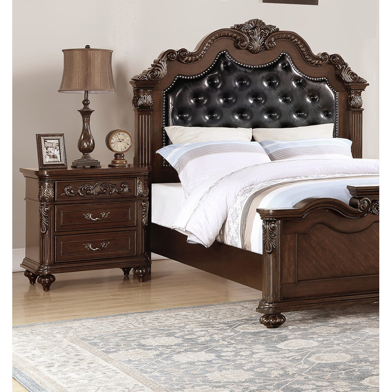 Andi 28'' W Particle Board Nightstand, Medium Brown