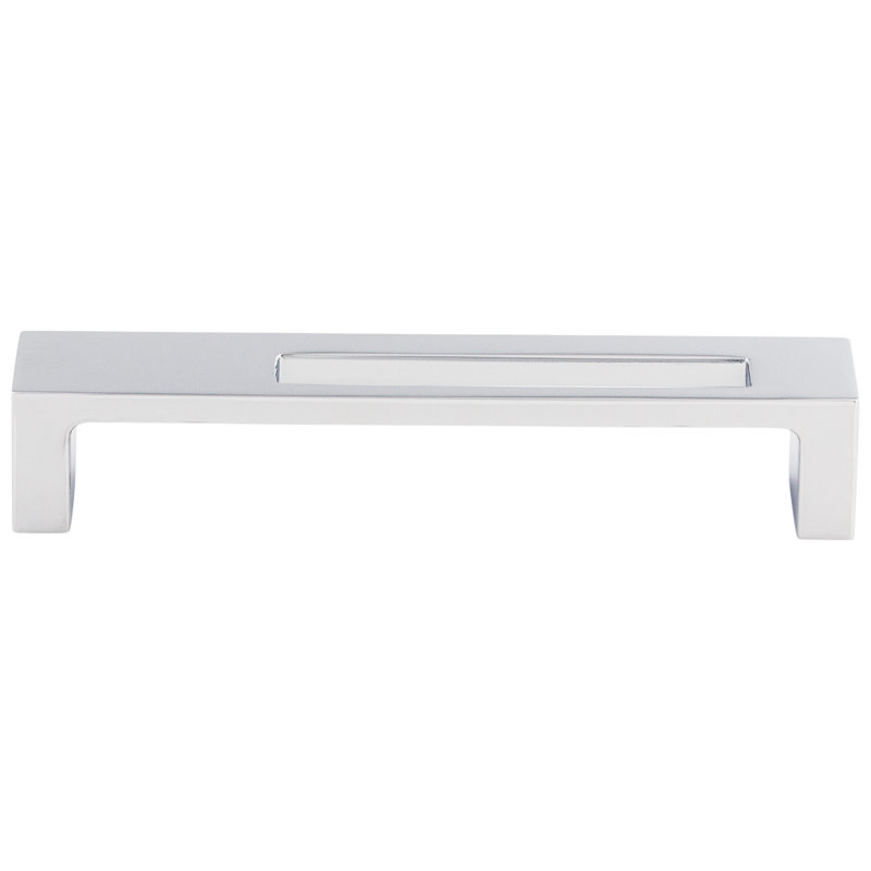 Modern Metro Slot Bar pull, 5" Center to Center, Polished Chrome