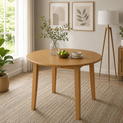 Table de salle à manger extensible ronde pliante en bois