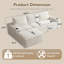 Canapé modulaire de 104 po pour salon pour canapé de salon surdimensionné avec méridienne en forme de L et porte-gobelet-1358318078-1358318065