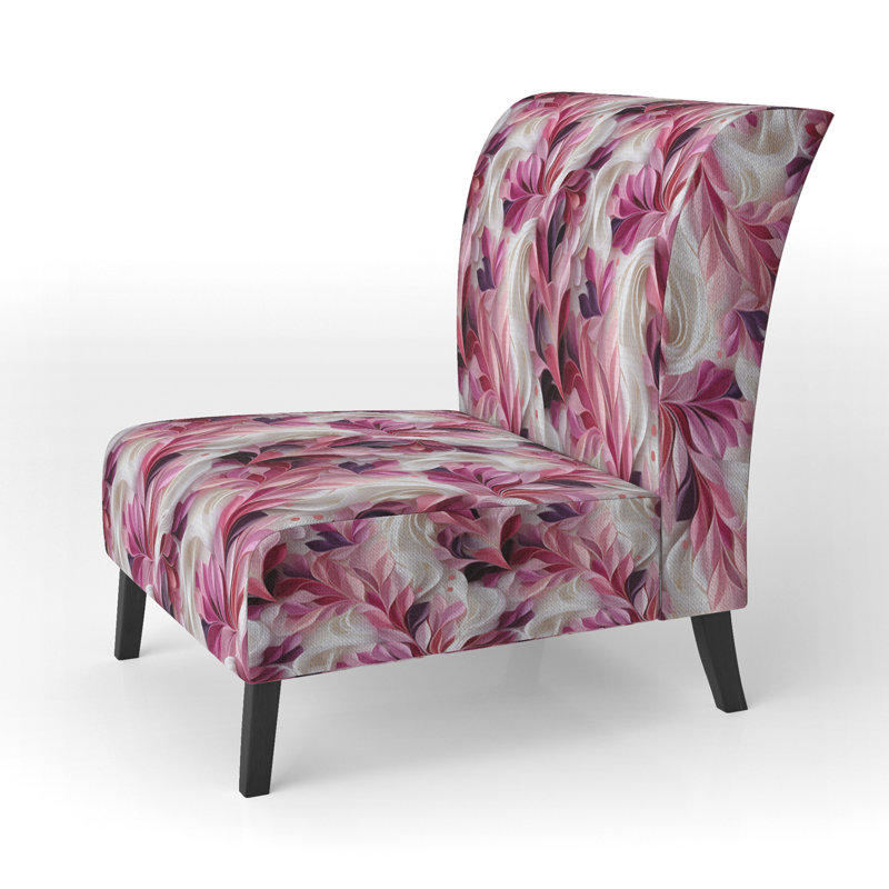 Fauteuil de chambre subtil à motif de fleurs et de motifs