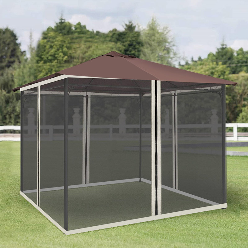 Universal Replacement Mesh Sidewall Netting For Patio Gazebos And Canopy Tents With Zippers, (Sidewall Only)