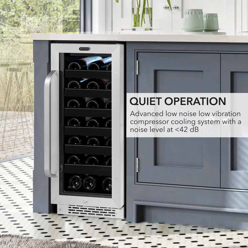 Whynter 15'' Stainless Steel 33-Bottle Single Zone Wine Refrigerator
