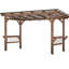 Pavillon de jardin avec structure en bois de 13 pi x 6,5 pi et ampoules élégantes Rational Design