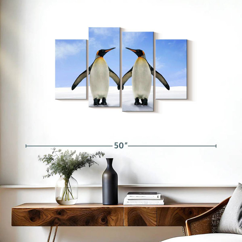 Brampt Two Flapping Penguins, 22" H x 36" W