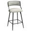 ENSEMBLE DE 2 tabourets de bar à hauteur de comptoir en velours côtelé avec dossier, base en chrome doré et repose-pieds-1995816106