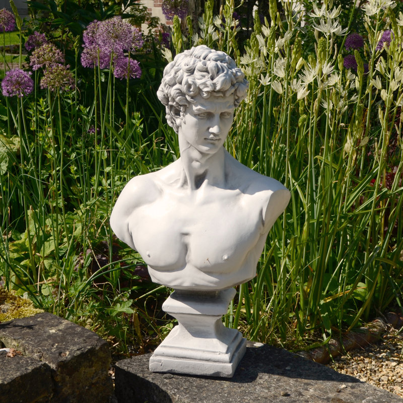 David Weather Resistant Fiberstone Garden Statue