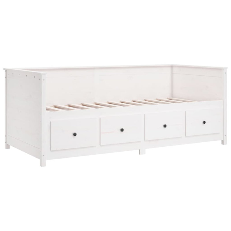 Farreli Solid Wood Ddaybed, White, 90 x 190 cm