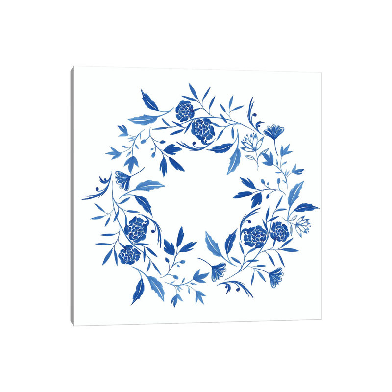 Indigo Halo II by Isabelle Z - Print on Canvas, Wrapped Canvas, 45.72 cm H x 45.72 cm W x 3.175 cm D