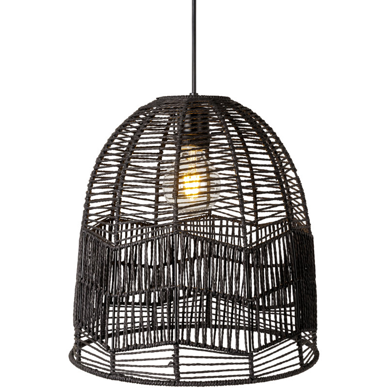 Mel 1-Light Metal Dome Pendant , 14" H x 14"  W x 14" D