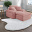 Fauteuil à compression, fauteuil modulaire en velours côtelé rose, salon moderne