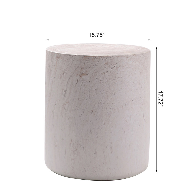 Magnesium Oxide Drum Side Table