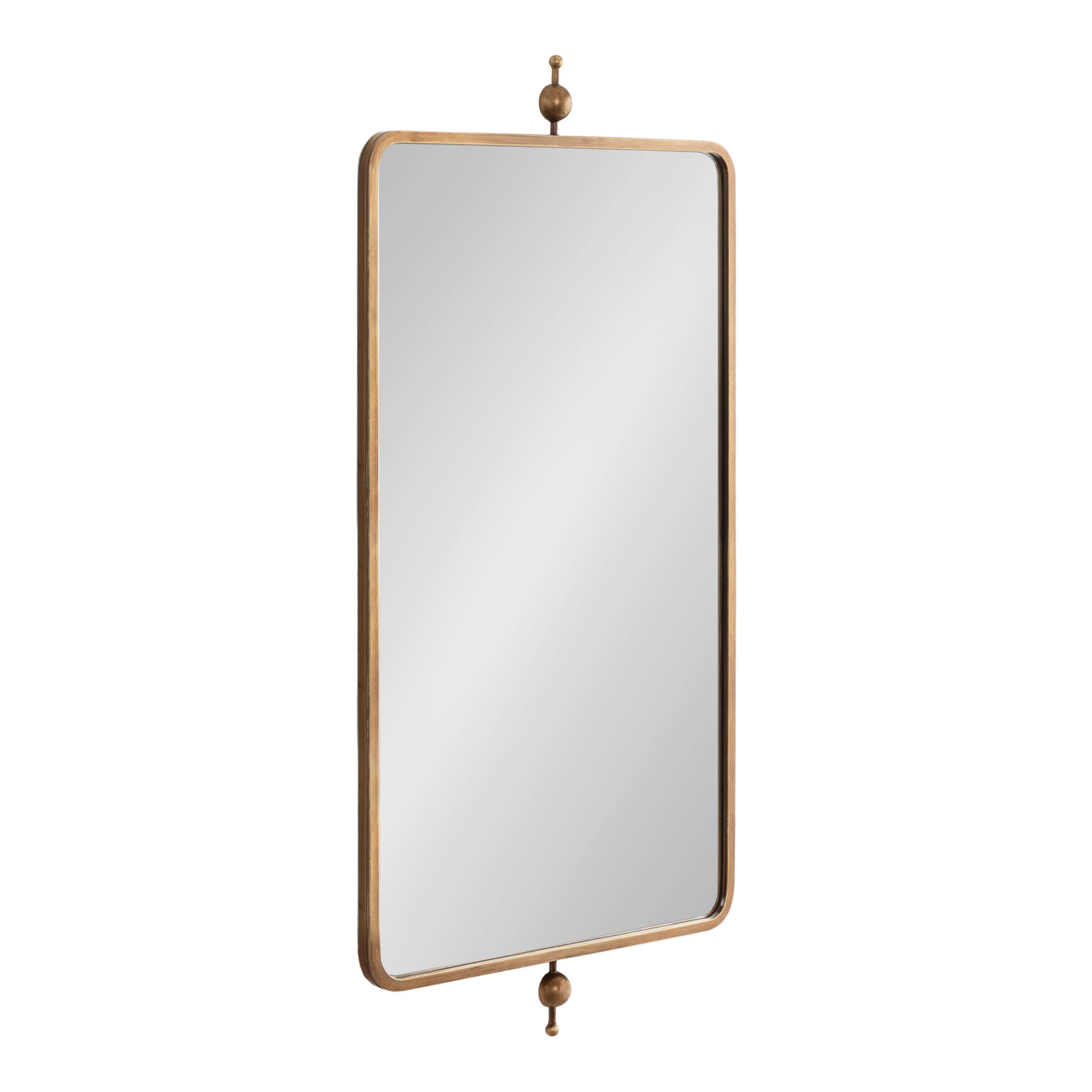 Kasota Rectangle Skinny Panel Mirror, Gold, 40.5" x 20"