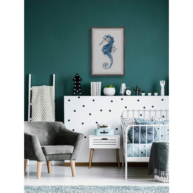 The Little Seahorse by Marmont Hill - Single Picture Frame Painting, 91cm H x 61cm W x 3.81cm D