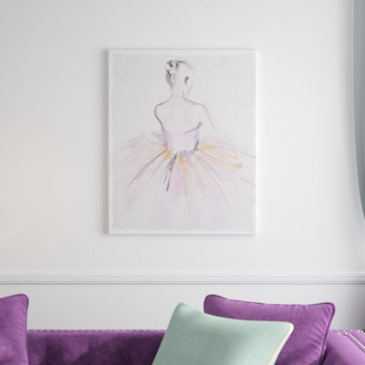 « aquarelle ballerine ii », peinture sur toile