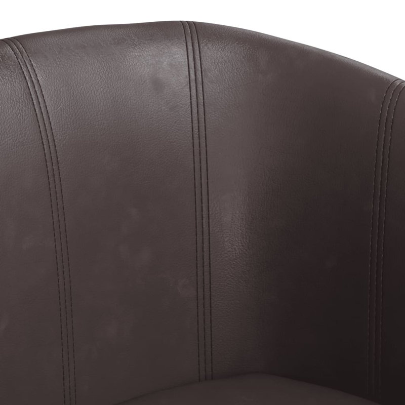 Fauteuil de baignoire Winston Porter, Similicuir brun