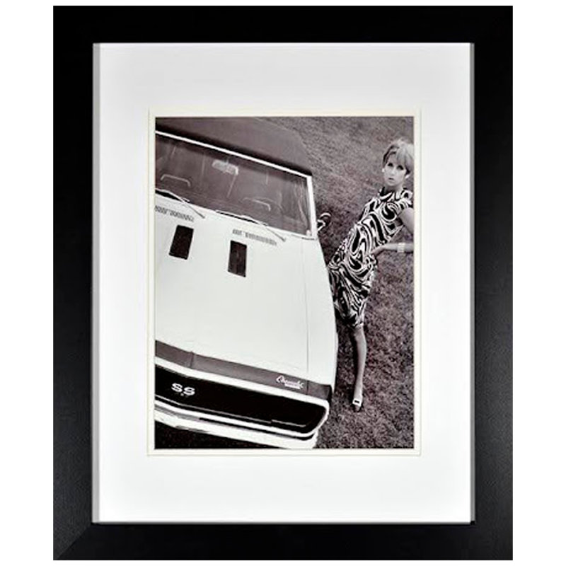 «Mod» historique de Camaro SS, impression sur bois encadrée