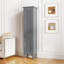 Armoire de salle de bain de 63 po de hauteur avec 2 portes à persiennes et tablette réglable, pieds surélevés gris-79034980