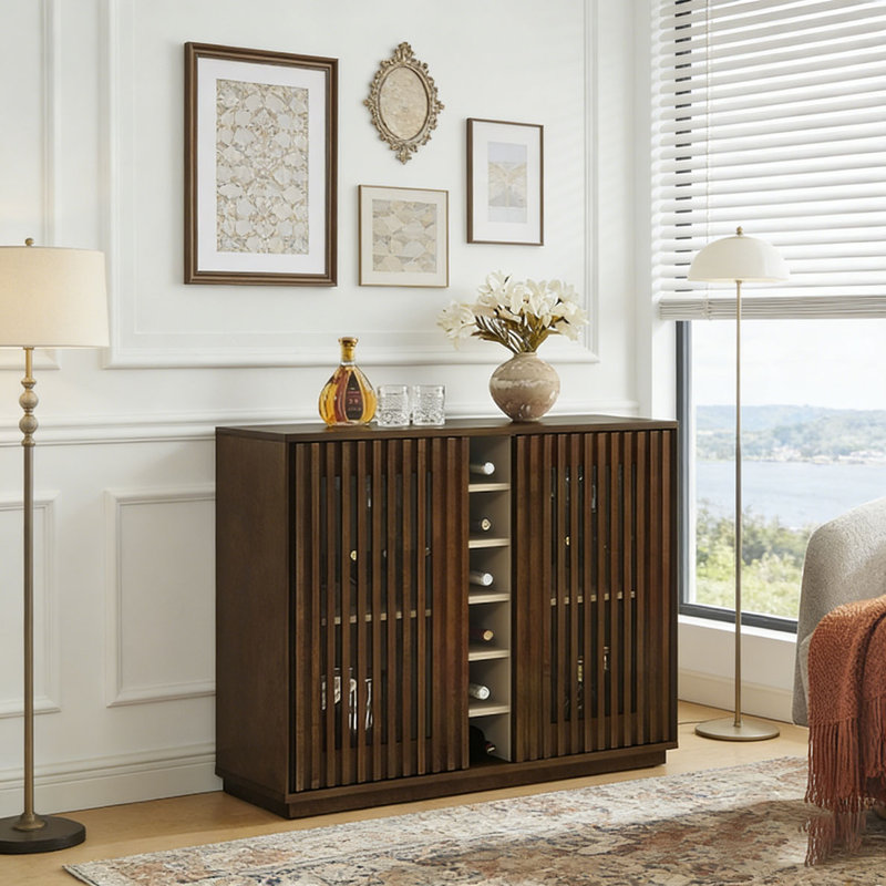 Armoire à boissons évidée Modern, Noyer