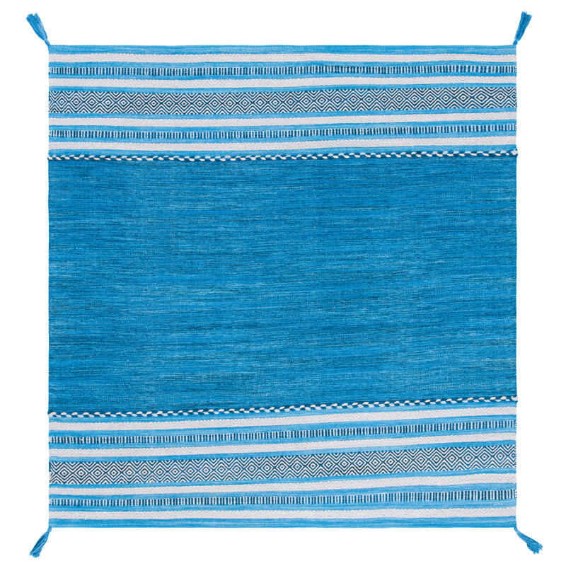 Aitken Hand Woven Cotton Rug, Square 6'