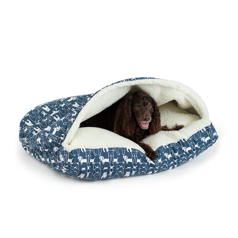 Lit pour chien intérieur / extérieur Snoozer, Très grand (l 50 po x P 35 po x H 8 po), Sans motif, Bleu denim Pedigree