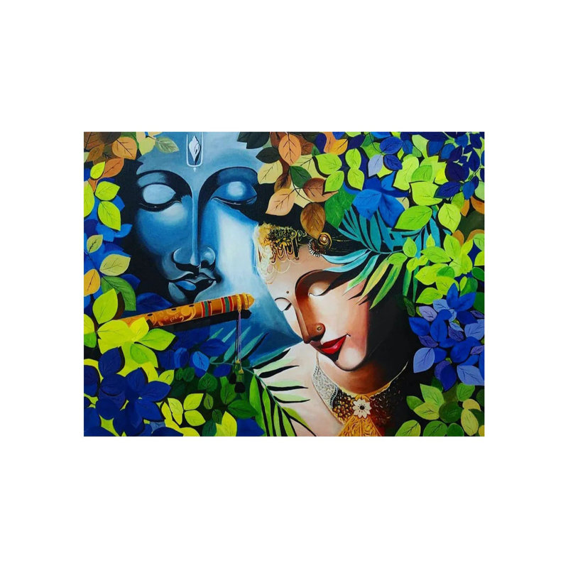 Beautiful Radha Krishna | Acrylic On Canvas | By Gulpasha