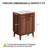 24" Mid-Century Modern Single Bathroom Vanity with Ceramic Sink, Soft-Close Doors and Solid Wood Legs-1334003102