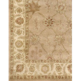 Kamala Wool Oriental Area Rug in Beige/Olive
