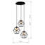 Luminaire suspendu cage 3 lumières Larkin