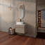 Meuble-lavabo mural de 81 cm (32 pouces) avec lavabo décoratif en céramique, panneau plat en PVC, 2 portes à fermeture amortie et 1 tiroir, emballage amovible, panneaux de particules-2082690693-2082690692