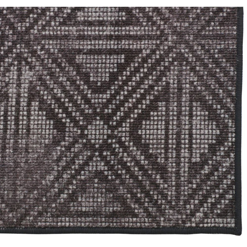 Tapis gris zone géométrique Brixham, Rectangle 5 pi x 7 pi