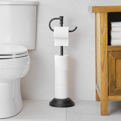 Bathroom Free Standing Toilet Paper Holder with Weighted Base