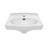 Whitehaus Collection 15" Rectangular Wall Mount Bathroom Sink With An Integrated Oval Bowl, Low-Rise Backsplash, Single Faucet Drilling And Overflow