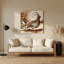 Art mural en métal beige de Southwestern-1406010624