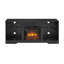 Meuble télé avec foyer électrique et système de déformation, l 58 po, console de rangement noire l 58 po - jusqu'à 65 po-1108039357