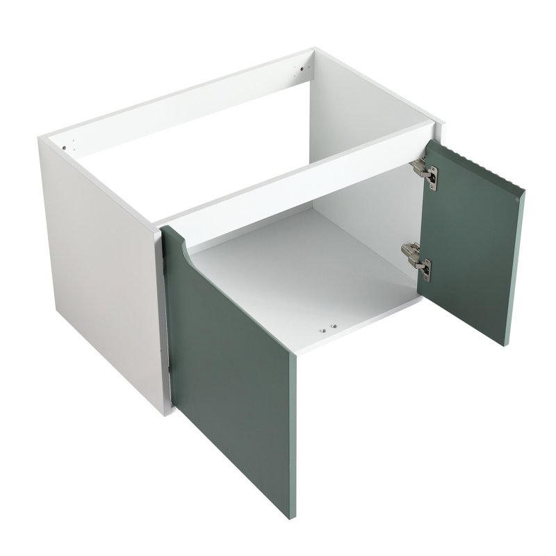 Meuble-lavabo de salle de bain à la menthe pour meuble de rangement moderne et élégant