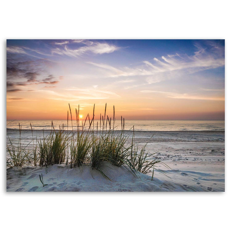 Sunset On The Beach - Wrapped Canvas Print, 60cm H x 90cm W