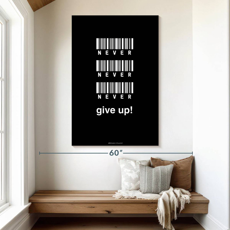 Tergel Never Give Up, 51" H x 34" W