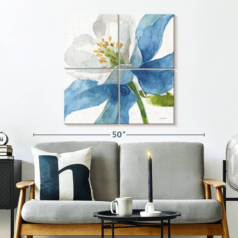 Jardin Harnek bleu et vert VI, H 32 po x l 32 po