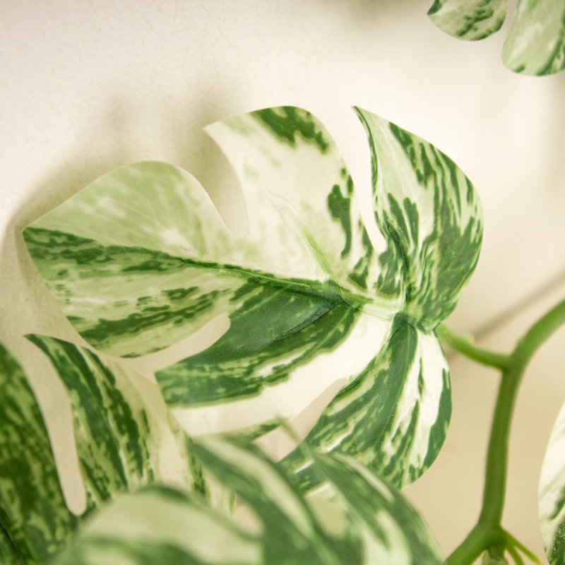 190cm Faux Variegated Monstera Garland Pack